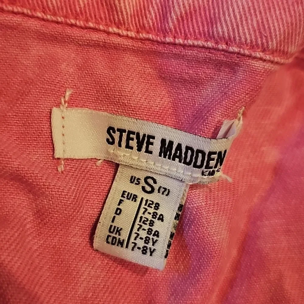 Steve Madden Denim Pink Kids Romper Size 7
